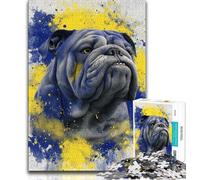 Puzzles for Adults 1000 Pieces Fantasy Bulldog 1000 Piece Jigsaw,Challenging Family Activity Games DIY Toy for Home Wall Decor Gifts 38x26cm