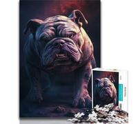 Puzzles for Adults 1000 Pieces Fantasy Bulldog 1000 Pieces for Teenagers,Stress Reliever Staycation Kill Time Parent-child Interaction 38x26cm