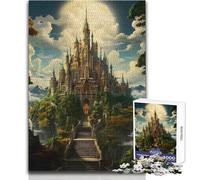 Puzzles for Adults 1000 Pieces Fantasy Caste Elven Art Tough Challenge Hands-on Game for And from 14 Years And over (size 38x26cm)