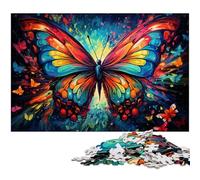 Puzzles for Adults 1000 Pieces Fantasy Colorful Butterfly Painting Precision Cut Jigsaw Puzzle Is Ideal As Gifts for The Whole Family 1000 PCS(75x50cm)