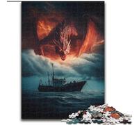 Puzzles for Adults 1000 Pieces Fantasy Dragon, Challenging Game And Family Play with Fully Interlocking Randomly Shaped Pieces (Size 26x38cm)