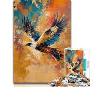 Puzzles for Adults 1000 Pieces Fantasy Eagle Oil Painting 1000 Pieces for Adults,Artistic Wall Decor & Birthday Gift Idea for Friends, Home Office (size 75x50cm)