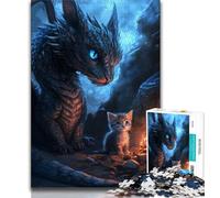 Puzzles for Adults 1000 Pieces Fantasy Flying Dragon 1000 Pieces for Teenagers,Stress Reliever Staycation Kill Time Parent-child Interaction 38x26cm