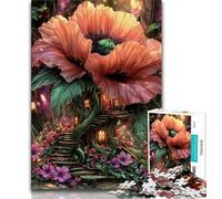 Puzzles for Adults 1000 Pieces Fantasy Poppy Flowers 1000 Pieces for Adults,Artistic Wall Decor & Birthday Gift Idea for Friends, Home Office (size 75x50cm)