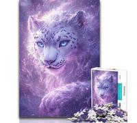 Puzzles for Adults 1000 Pieces Fantasy Snow Leopard Adult Puzzles,Educational Games Home Decoration Suitable for Desktop Decoration 26x38cm