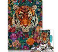 Puzzles for Adults 1000 Pieces Fantasy Tiger 1000 Pieces for Adults,Artistic Wall Decor & Birthday Gift Idea for Friends, Home Office (size 75x50cm)