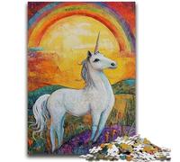 Puzzles for Adults 1000 Pieces Fantasy White Unicorn Puzzles for Adults,Stress Reliever Difficult Challenge Home Decoration Toys (75x50cm)