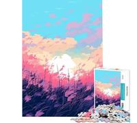 Puzzles for Adults 1000 Pieces Farm Field Retro Pixel Art Brain Intelligence Challenge Addictive Toys Fun Games Stress Reliever Gifts for Women Men (Size 38x26cm)