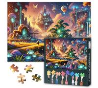 Puzzles for Adults 1000 Pieces, Festive Tree and City Streets Jigsaw Puzzles, Adult Puzzle for Adults, Educational Fun Games or Toys for Elders Friends 20X27 INCH