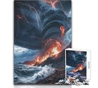 Puzzles for Adults 1000 Pieces Fiery Tornado Tough Challenge Hands-on Game for And from 14 Years And over (size 50x75cm)