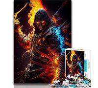 Puzzles for Adults 1000 Pieces Fire Demon Puzzles for Teenagers,Fun Present & Activity for Home,Toy for Rainy Days 75x50cm