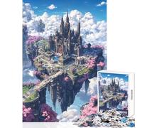Puzzles for Adults 1000 Pieces Floating Castle in The Sky Home Decoration Toys Art Work Gift for Educational Game Wishlist with Santa Claus Size 38x26cm