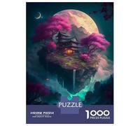 Puzzles for Adults 1000 Pieces Floating Japanese Temple Jigsaw for Adults Brain Teaser Game Analysis And Logic Fun Activities at Home 52x38cm/1000pcs