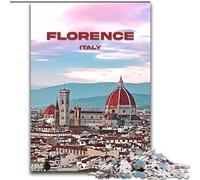Puzzles for Adults 1000 Pieces Florence City Italy Travel, Toys Educational Games Stress Relieving Enhance Love between Couples 26x38cm