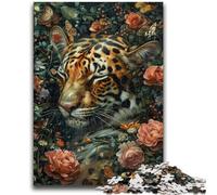 Puzzles for Adults 1000 Pieces Flower Tiger Help The Brain Exercise Addictive Toys to Cultivate Patience Parent-child Interaction 26x38cm