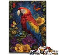 Puzzles for Adults 1000 Pieces Flowers And Parrots Educational Games Educational Game for Birthday, Chrismas for And Age 14 50x75cm