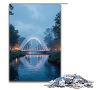 Puzzles for Adults 1000 Pieces Flowing Water Bridge () Impossible Puzzle Family Game Stress Reliever Difficult Challenge 1000 PCS(75x50cm)