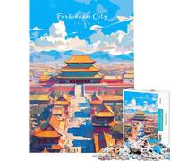 Puzzles for Adults 1000 Pieces Forbidden City A Glimpse Family Games for Educational Game Challenge Toy Gifts for Women Men Wall Decoration (size 38x52cm)