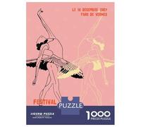 Puzzles for Adults 1000 Pieces French Ballet Festival Jigsaws for Adults Brain Teaser Game Pattern Assembly Challenging Game Gifts 70x50cm/1000pcs