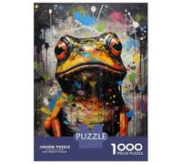 Puzzles for Adults 1000 Pieces Frog Wall Art Print Adult Jigsaw Puzzle Hands-on Game Staycation Kill Time Challenging Game Gifts 38x26cm/1000pcs