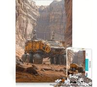Puzzles for Adults 1000 Pieces Futuristic Mars Rover in Canyon, Brain Teaser Game, Difficult Hard, Deal As Gifts for The Whole Family 50x75cm