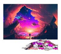 Puzzles for Adults 1000 Pieces Futuristic War in Space Precision Cut Jigsaw Puzzle Is Ideal As Gifts for The Whole Family 1000 PCS(75x50cm)