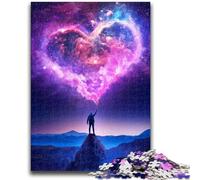 Puzzles for Adults 1000 Pieces Galaxy Heart Nebula Family Fun for Is Ideal As A Gift for The Whole Family for And Age 14 Years Up 38x26cm