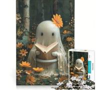 Puzzles for Adults 1000 Pieces Ghost Sitting on Toilett, Brain Teaser Game, Difficult Hard, Deal As Gifts for The Whole Family 38x26cm