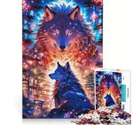 Puzzles for Adults 1000 Pieces Ghost Wolf, Brain Teaser Game, Difficult Hard, Deal As Gifts for The Whole Family 50x75cm