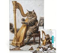 Puzzles for Adults 1000 Pieces Ginger Cat Banana Split Surf, Brain Teaser Game, Difficult Hard, Deal As Gifts for The Whole Family 50x75cm