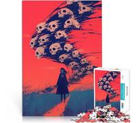 puzzles for adults 1000 pieces Girl Facing Skulls für Lernspiel-Herausforderungsspielzeug Perfekte Dekoration50x70cm