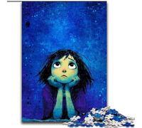 Puzzles for Adults 1000 Pieces Girl Looking Up at The Sky, Challenging Game And Family Play with Fully Interlocking Randomly Shaped Pieces (Size 26x38cm)