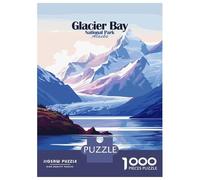 Puzzles for Adults 1000 Pieces Glacier Bay National Park Alaska Jigsaws for Adults Brain Teaser Game Analysis And Logic Unique Birthday And Xmas Gifts 52x38cm/1000pcs