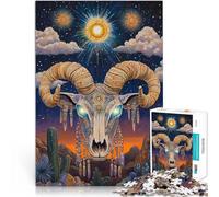 puzzles for adults 1000 pieces Goat skull Geschenke zum Suchbegriff: "Herausfordernde Spiele" Ein Kunstwerk75x50cm