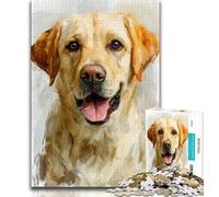 Puzzles for Adults 1000 Pieces Golden Retriever Oil Painting 1000 Pieces for Adults,Artistic Wall Decor & Birthday Gift Idea for Friends, Home Office (size 75x50cm)