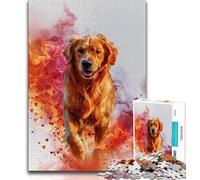 Puzzles for Adults 1000 Pieces Golden Retriever Portrait 1000 Piece Jigsaw,Educational Stress Relief Toy Gifts for Friends And Family (size 75x50cm)