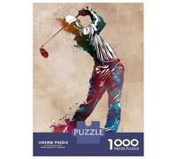 Puzzles for Adults 1000 Pieces Golf Sport Art 3 Jigsaws for Adults Brain Teaser Game Pattern Assembly Challenging Game Gifts 38x26cm/1000pcs