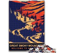 Puzzles for Adults 1000 Pieces Great Smoky Mountains for Educational Game Challenge Toy for Is Ideal As A Gift for The Whole Family (size 38x26cm)