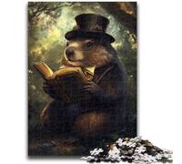 Puzzles for Adults 1000 Pieces Groundhog Reading A Book for Educational Game Challenge Toy for Is Ideal As A Gift for The Whole Family 50x75cm