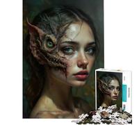 Puzzles for Adults 1000 Pieces Half-Human, Half-Monster Portrait Learning Educational Toys Brain Teaser Game for The Whole for Women Men (Size 50x75cm)