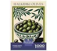 Puzzles for Adults 1000 Pieces Halkidiki Olives Greece Jigsaws for Adults Brain Teaser Game Pattern Assembly Challenging Game Gifts 52x38cm/1000pcs