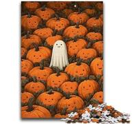 Puzzles for Adults 1000 Pieces Halloween Pumpkin Soul Puzzles for Teenagers,Stress Reliever Staycation Kill Time Enhance Love between Couples (38x26cm)