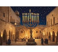 Puzzles for Adults 1000 Pieces - Hanukkah in Jerusalem Jigsaw Puzzle Featuring Stunning and Colorful Artwork Challenging Family Activity
