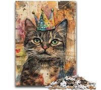 Puzzles for Adults 1000 Pieces Happy Birthday Cat Challenging To Complete But Fun And Humorous Birthday Present, Gifts, Wall Art 26x38cm