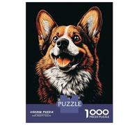 Puzzles for Adults 1000 Pieces Happy Corgi Dog Portrait Jigsaw for Adults Brain Teaser Game Wall Decoration Christmas Birthday Gifts 70x50cm/1000pcs