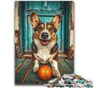 Puzzles for Adults 1000 Pieces Happy Corgi Educational Games Educational Game for Birthday, Chrismas for And Age 14 50x75cm