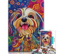 Puzzles for Adults 1000 Pieces Havanese Dog 1000 Pieces for Teenagers,Brain Intelligence Challenge Addictive Toys for Home Decoration 75x50cm