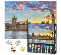 Puzzles for Adults 1000 Pieces, he Palace of Westminster Jigsaw Puzzles, Houses of Parliament Adult Puzzle for Adults, Educational Fun Games or Toys for Elders Friends 20X27 INCH