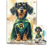 Puzzles for Adults 1000 Pieces Hero Dachshund Adult Puzzles,Educational Games Home Decoration Suitable for Desktop Decoration 50x75cm