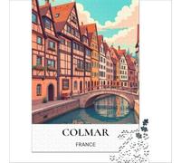 Puzzles for Adults 1000 Pieces Hidden Gems in Colmar Family Activities Educational Games Gifts for Women Men 38x26cm